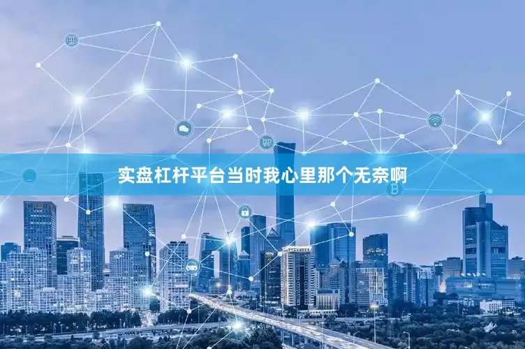 实盘杠杆平台当时我心里那个无奈啊